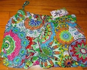 Beautiful boho bright shorts elastic waist size L